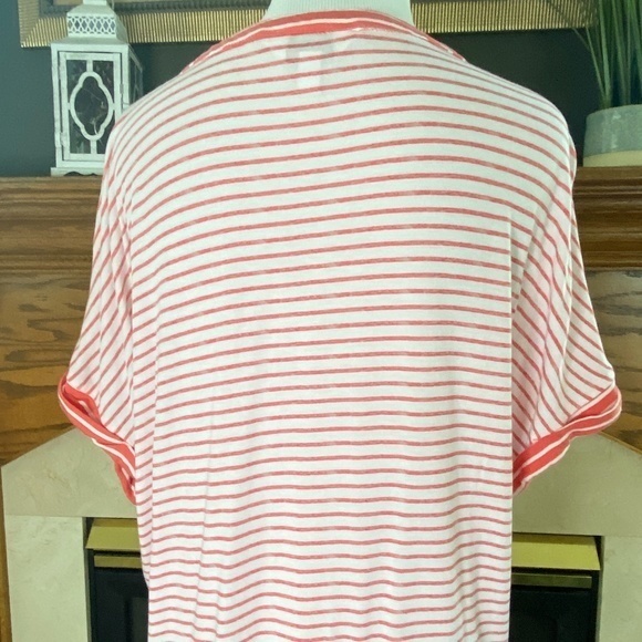 Liz Sport V-Neck Short Sleeve Striped Top Sz. XL - Picture 8 of 10